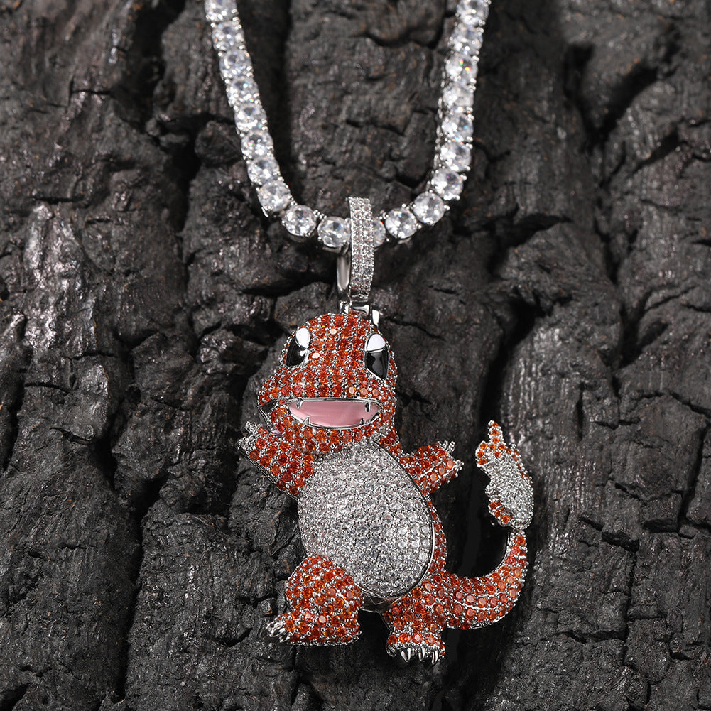 Jewelry Cartoon Dragon Pendant Copper Micro Zircon Animal Pok¡§|mon Spectrum