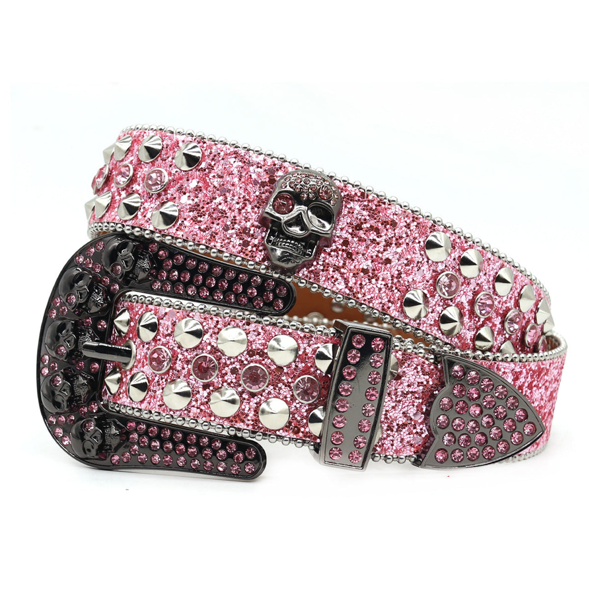 Hip-hop punk rhinestone belt skull punk sexy style