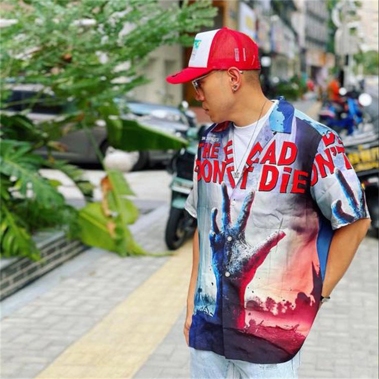 GUILTYPARTIES TIGER Shirts THE DEAD DON'DIE Hawaiian Short Sleeve Shirt