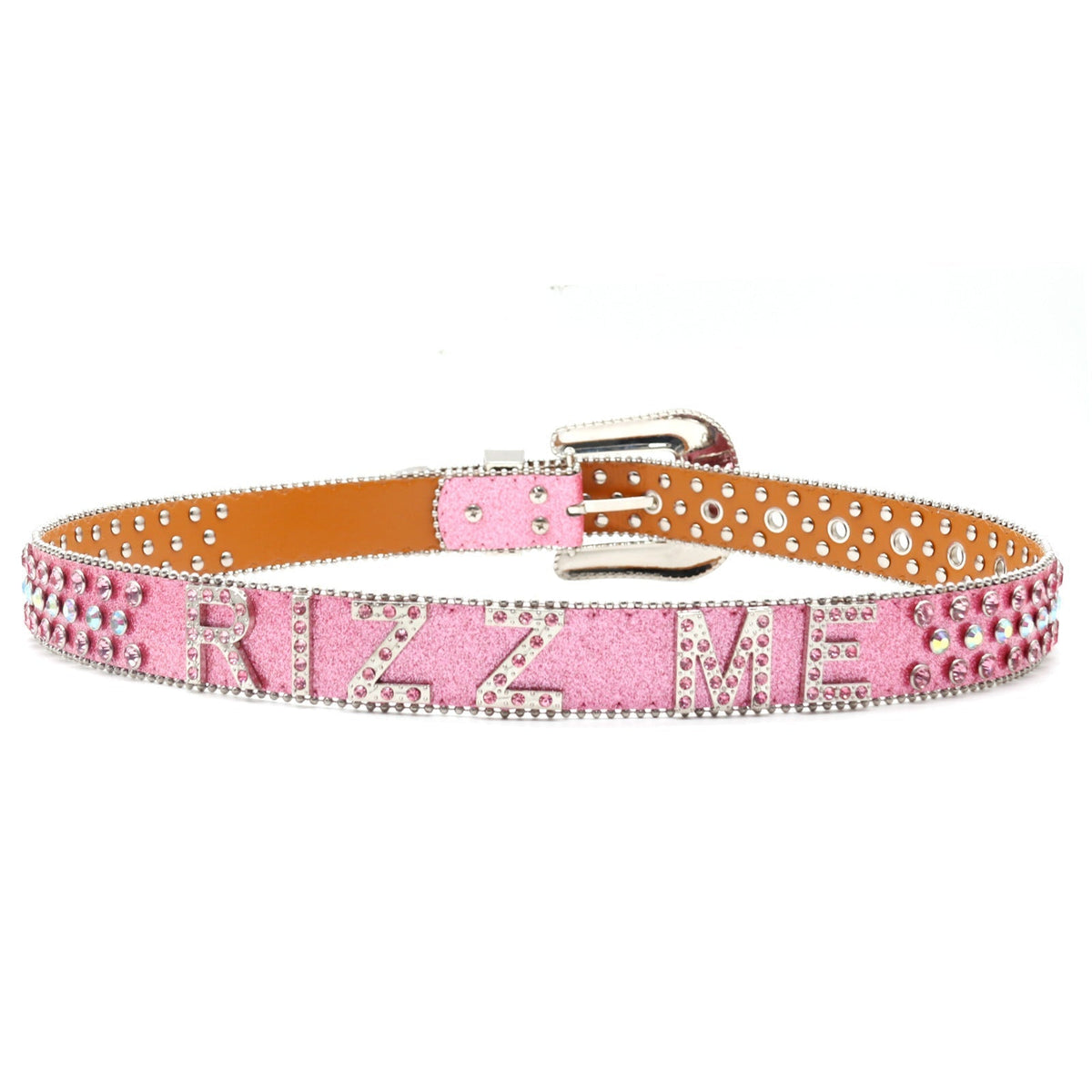 Hip-hop punk rhinestone belt punkletter accessories