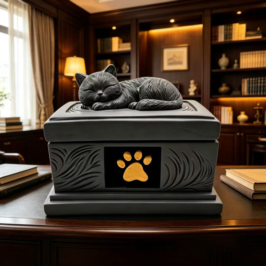 Pet Urn resin craft pet cat urn creative commemorative resting box cat dog funeral supplies cremation commemorative box