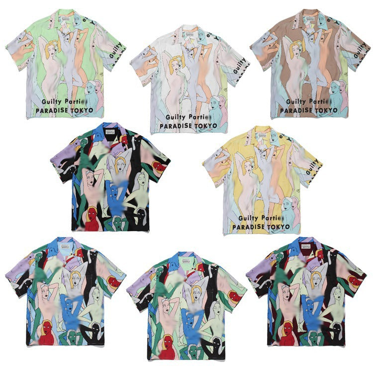 GUILTYPARTIES TIGER Shirts Exclusive Body Art, Naked Women Heaven Tokyo, Hawaii Short Sleeve Shirt
