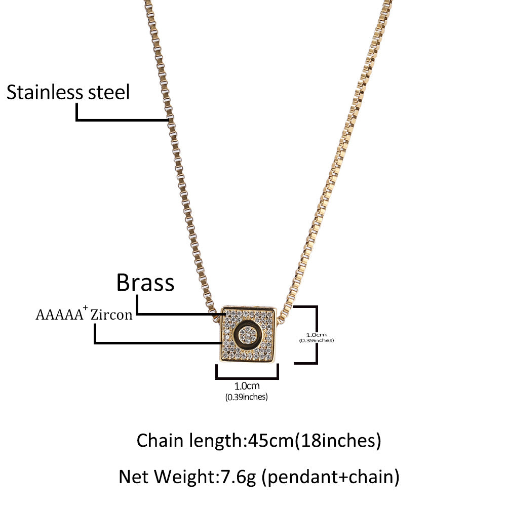 Jewelry street style STOP letter pendant necklace gold plated diamond rapper Royalty