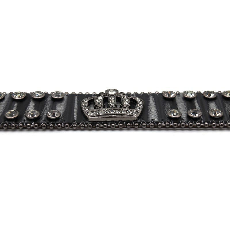 Hip-hop punk rhinestone belt rhinestone crown