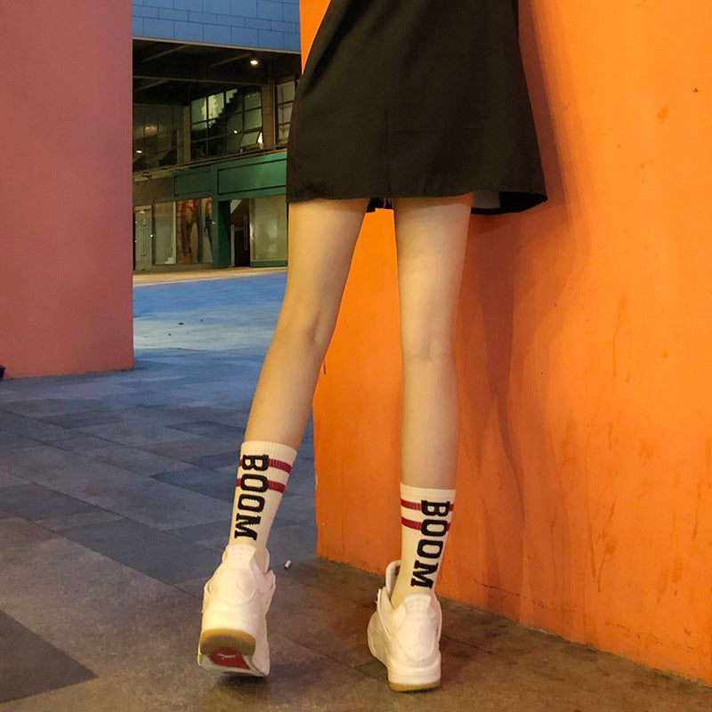 Men socks letterboomknee socks