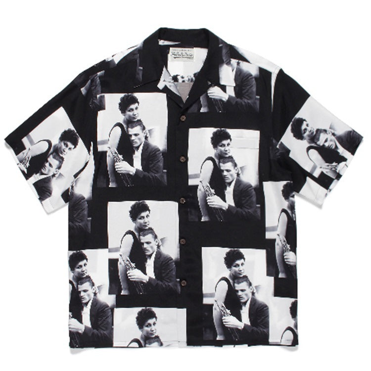 GUILTYPARTIES TIGER Shirts CHET BAKER Jazz Yosuke Hawaiian Short Sleeve Shirt Men
