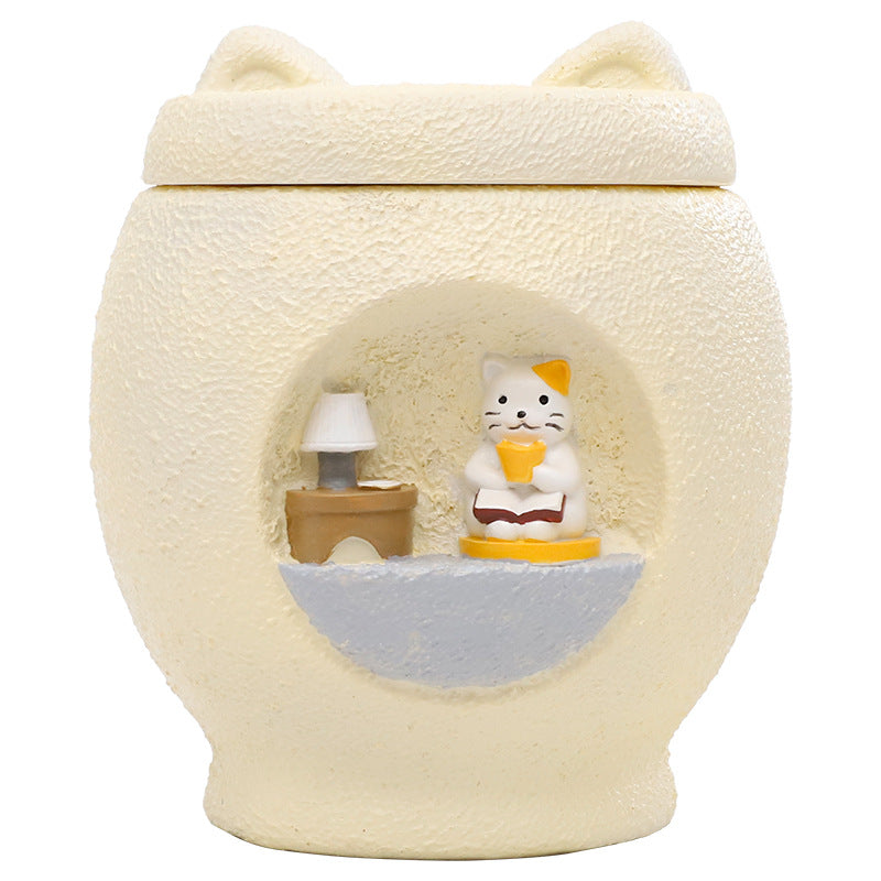 Pet Grave Marker Pet Funeral Urn Cat Dog Memorial Container Creative Pet Souvenir Pot