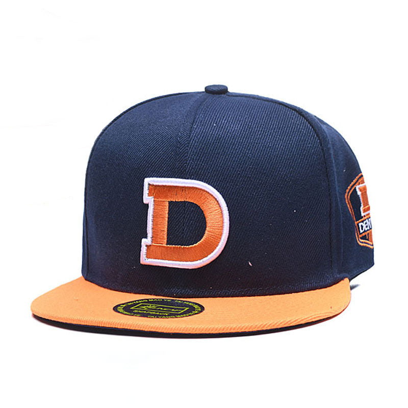 Trendy flat brimmed snapback hatsletter sunshade