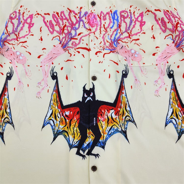 GUILTYPARTIES TIGER Shirts 24ss NECKFACE Co-branded Funny Graffiti, Hawaiian Short Sleeve Shirt