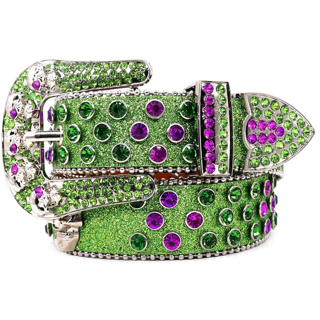 Hip-hop punk rhinestone belt skull punk style