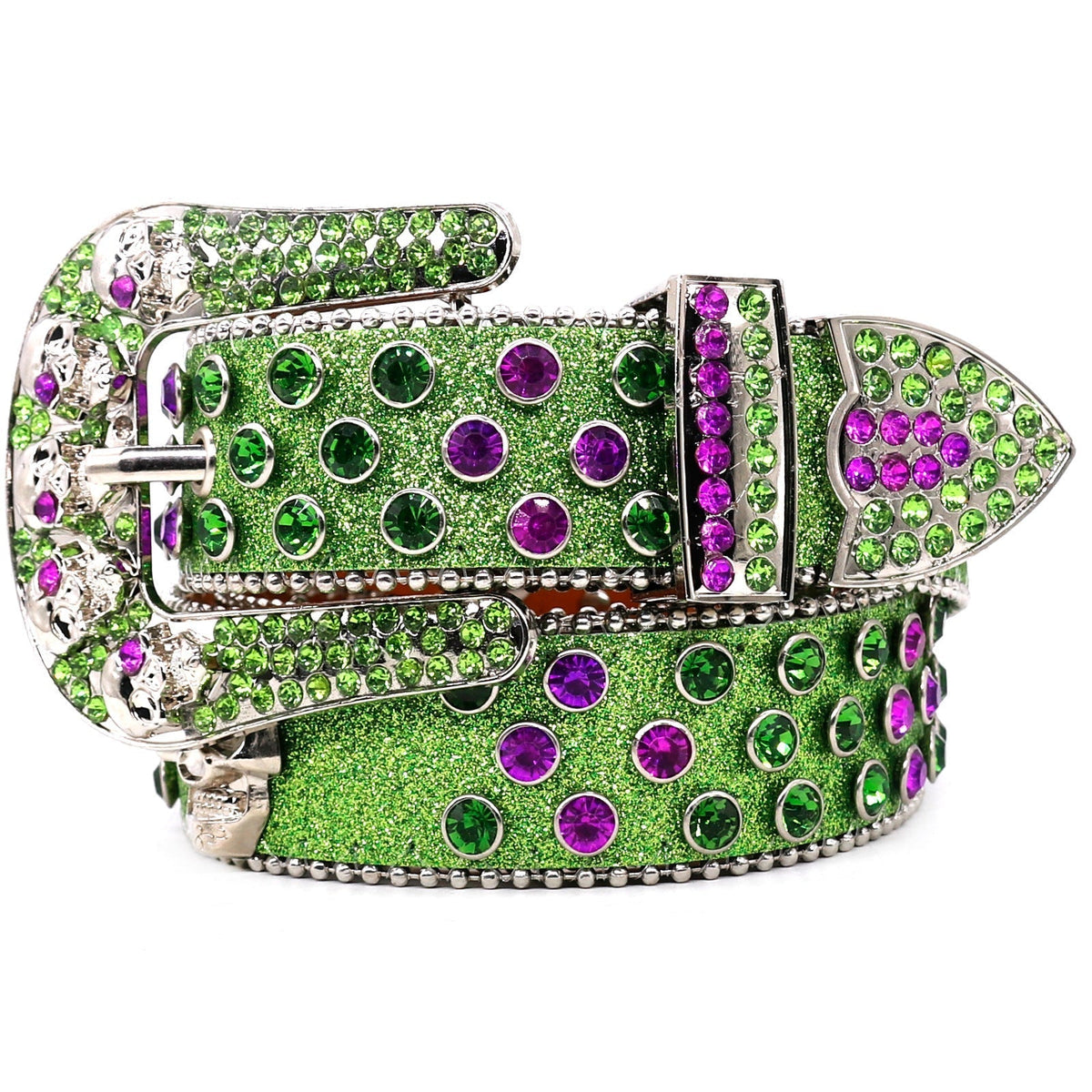 Hip-hop punk rhinestone belt skull punk style