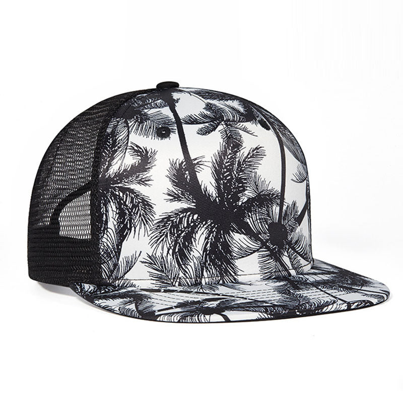 Trendy flat brimmed snapback hatsmesh wide brim sun shade
