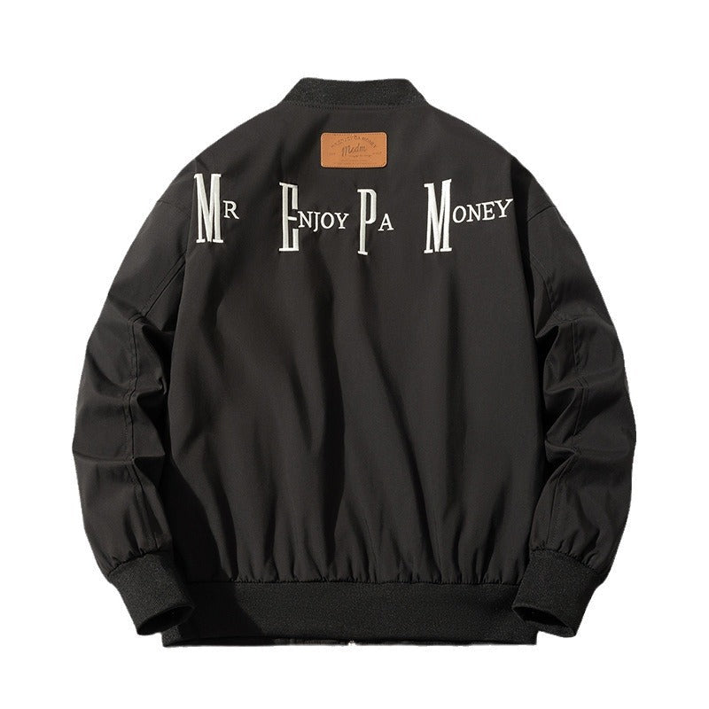 Mens Vintage Jackets Embroidered Baseball Suit Flying Suit Couple Jacket