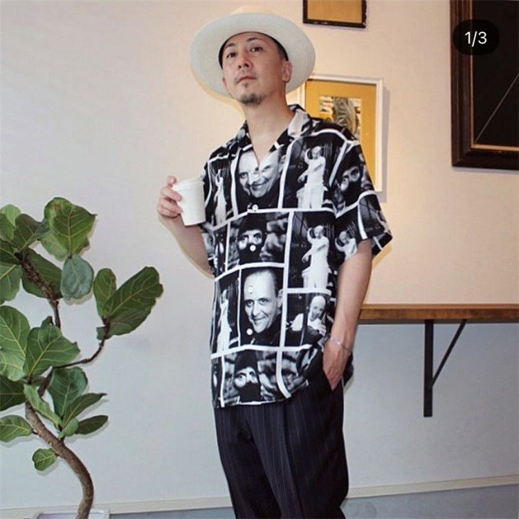 GUILTYPARTIES TIGER Shirts 21ss Joint Silence of the Lambs Thriller Movie Hannibal Hawaiian Short Sleeve Shirt
