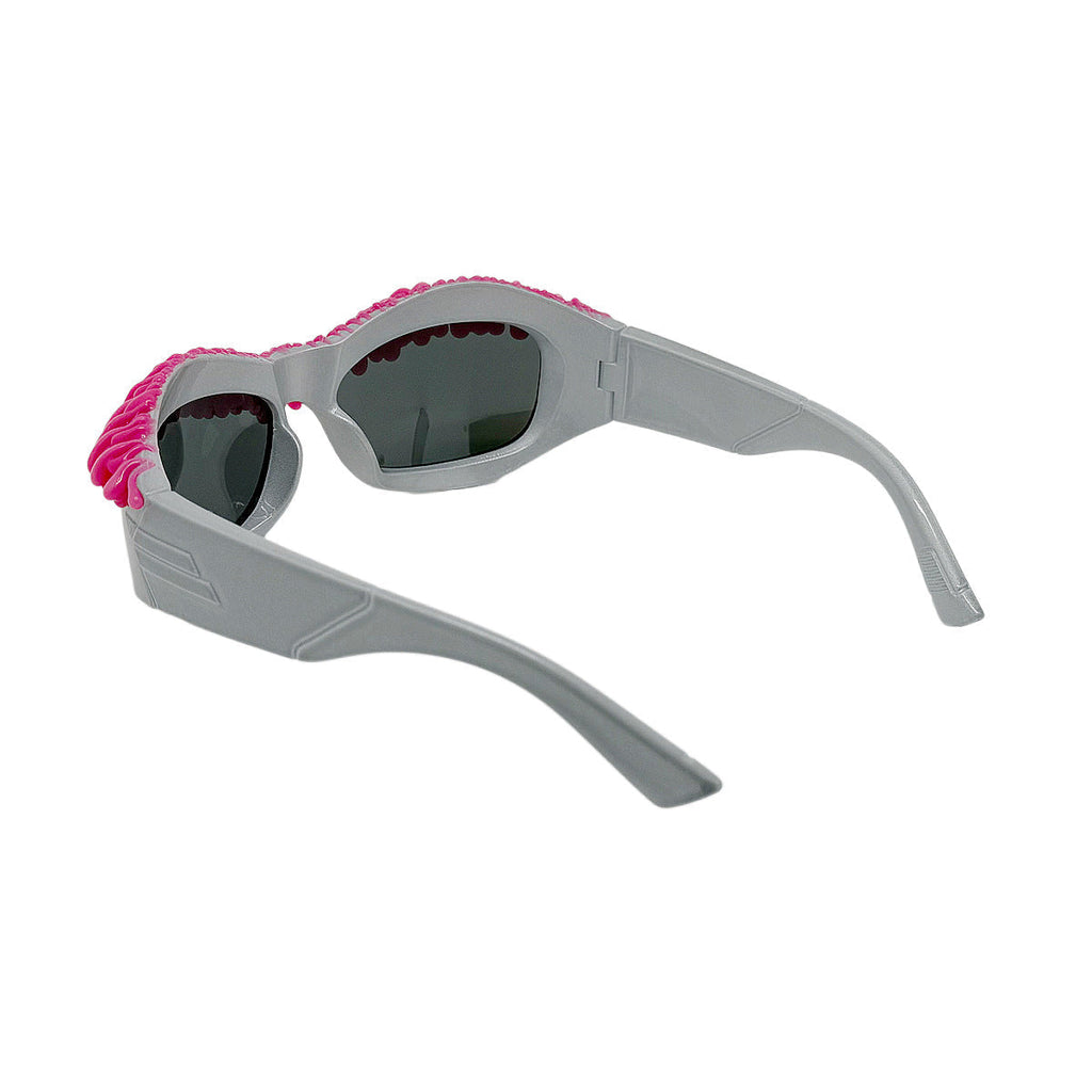 Trendy punk glasses drip plastic