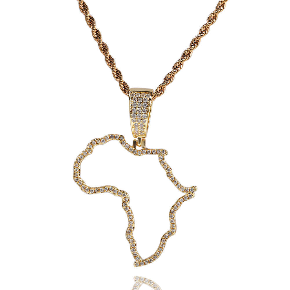 Jewelry Copper with Zircon Hollow African Pendant St. Valentine's Spectrum Royalty
