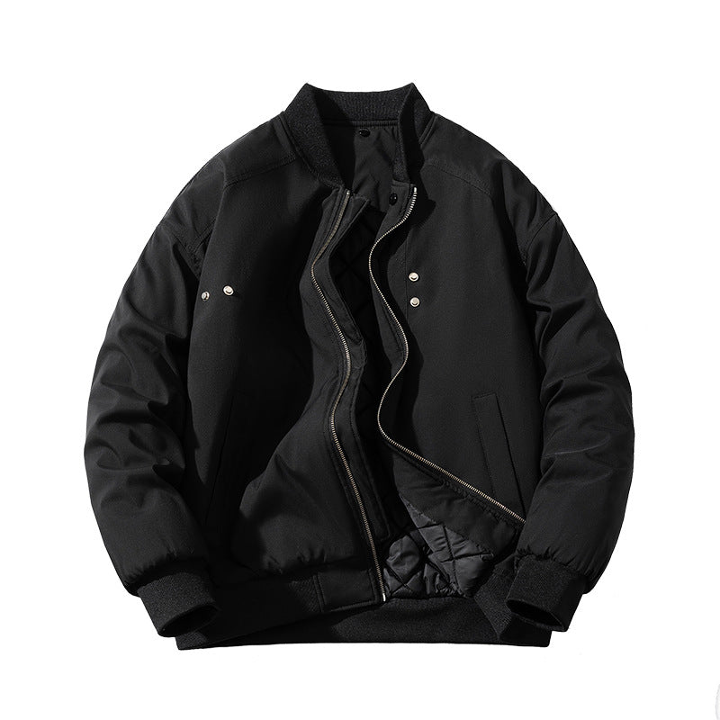 Men Vintage Jackets Loose Trend Baseball Suit Zip Padded Flight Suit