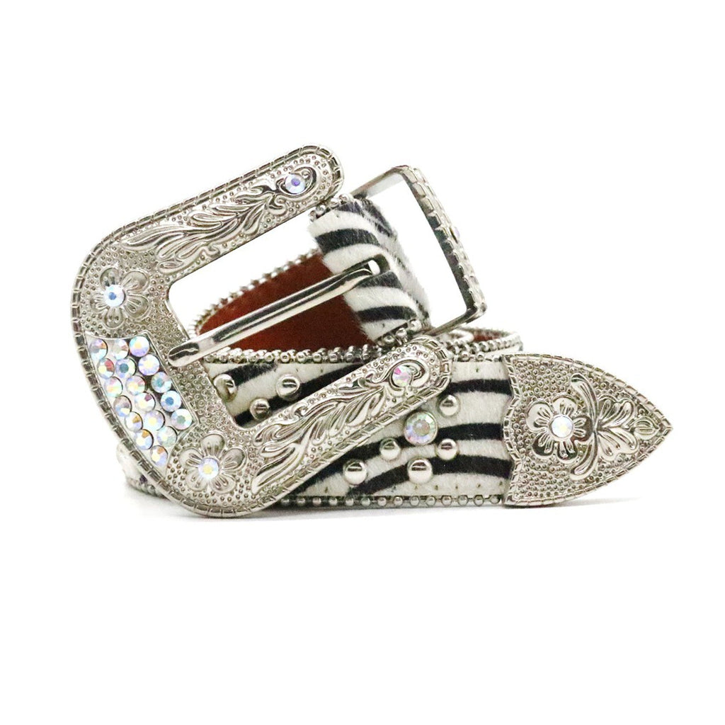 Hip-hop punk rhinestone belt for men and women neutral
