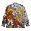 GUILTYPARTIES TIGER Long sleeved shirt Hawaiian dragon and tiger fight, tiger print long-sleeved shirt men and women
