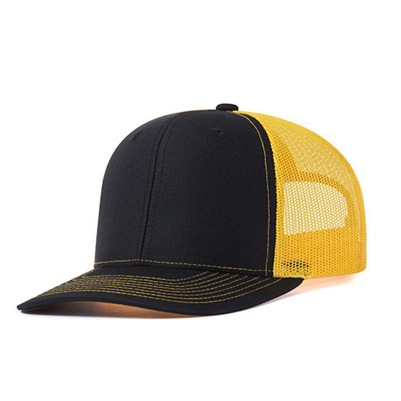 Trendy flat brimmed snapback hatssummer mesh breathable