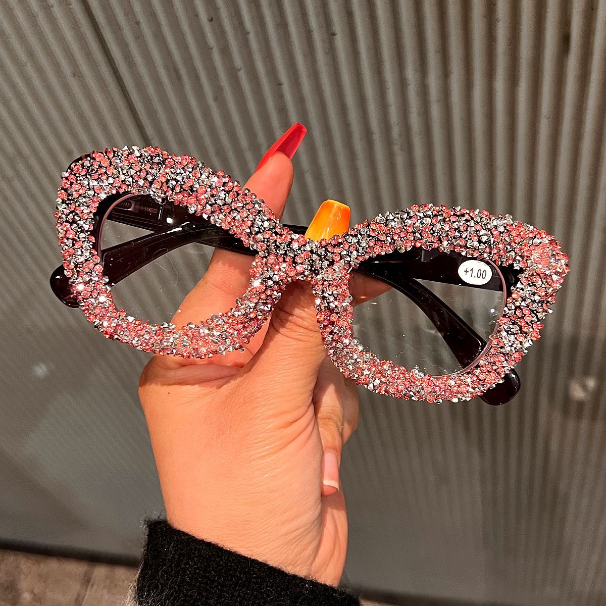 Trendy punk glasses big cat eye retro