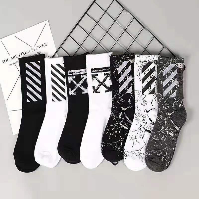 OFF OW whtie Socks XX stripe pattern