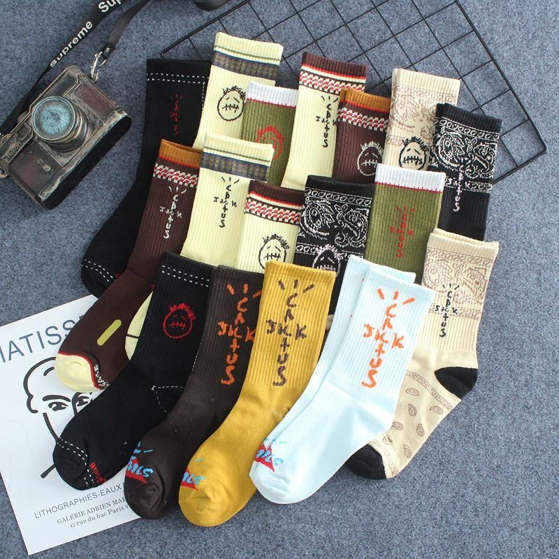 Men socks spring and summer long tube