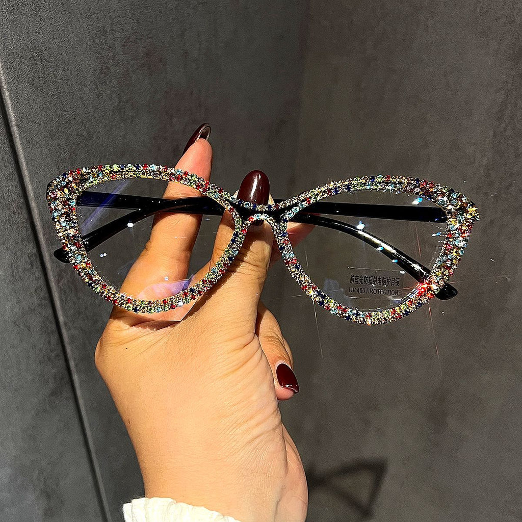 Trendy punk glasses anti-blue light