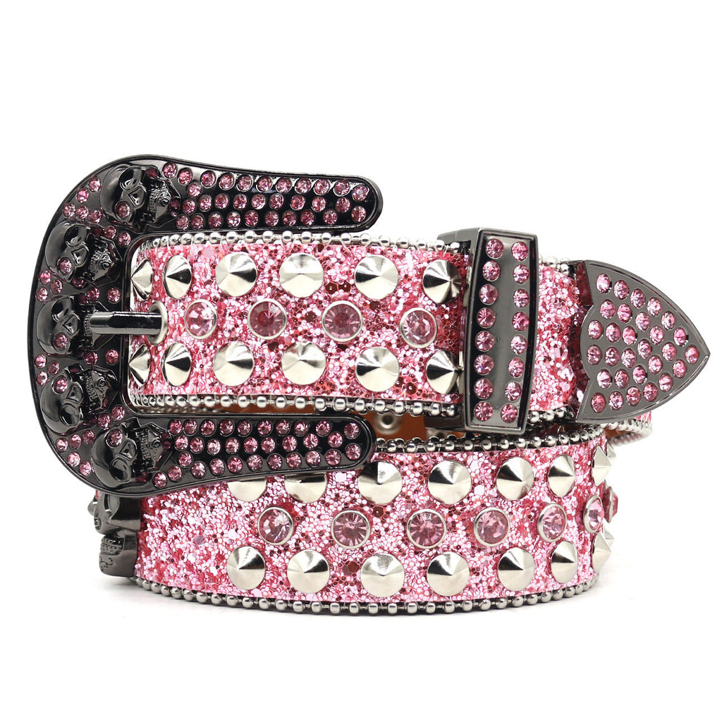 Hip-hop punk rhinestone belt skull punk sexy style