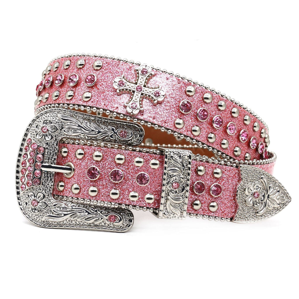 Hip-hop punk rhinestone belt easiest for matchins