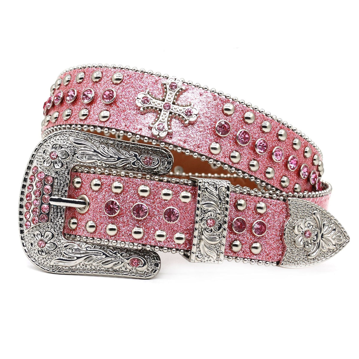 Hip-hop punk rhinestone belt easiest for matchins