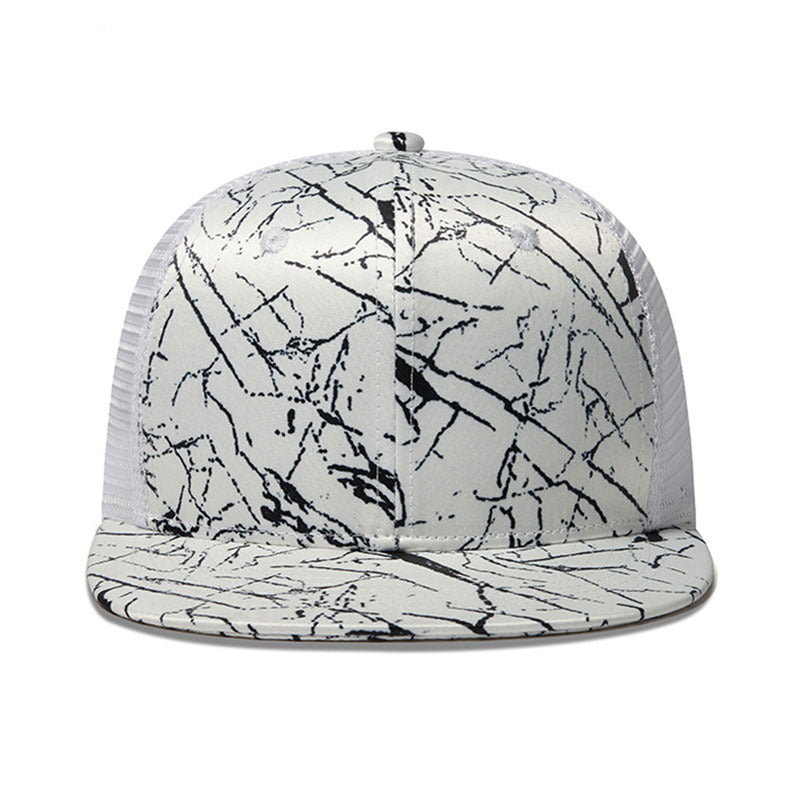 Trendy flat brimmed snapback hatsmesh breathable summer