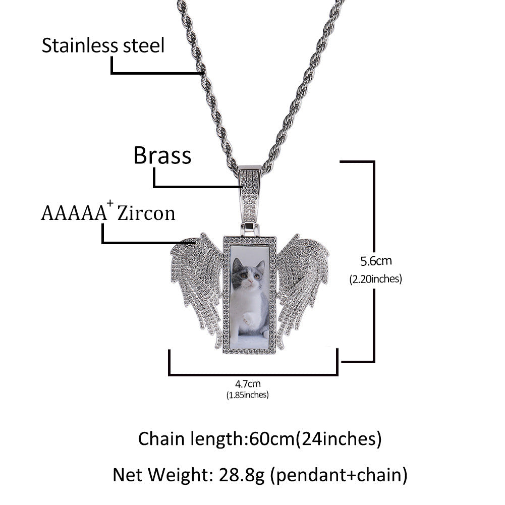Jewelry Creative Ins Wind Rectangle Wings Animal Spectrum St. Valentine's