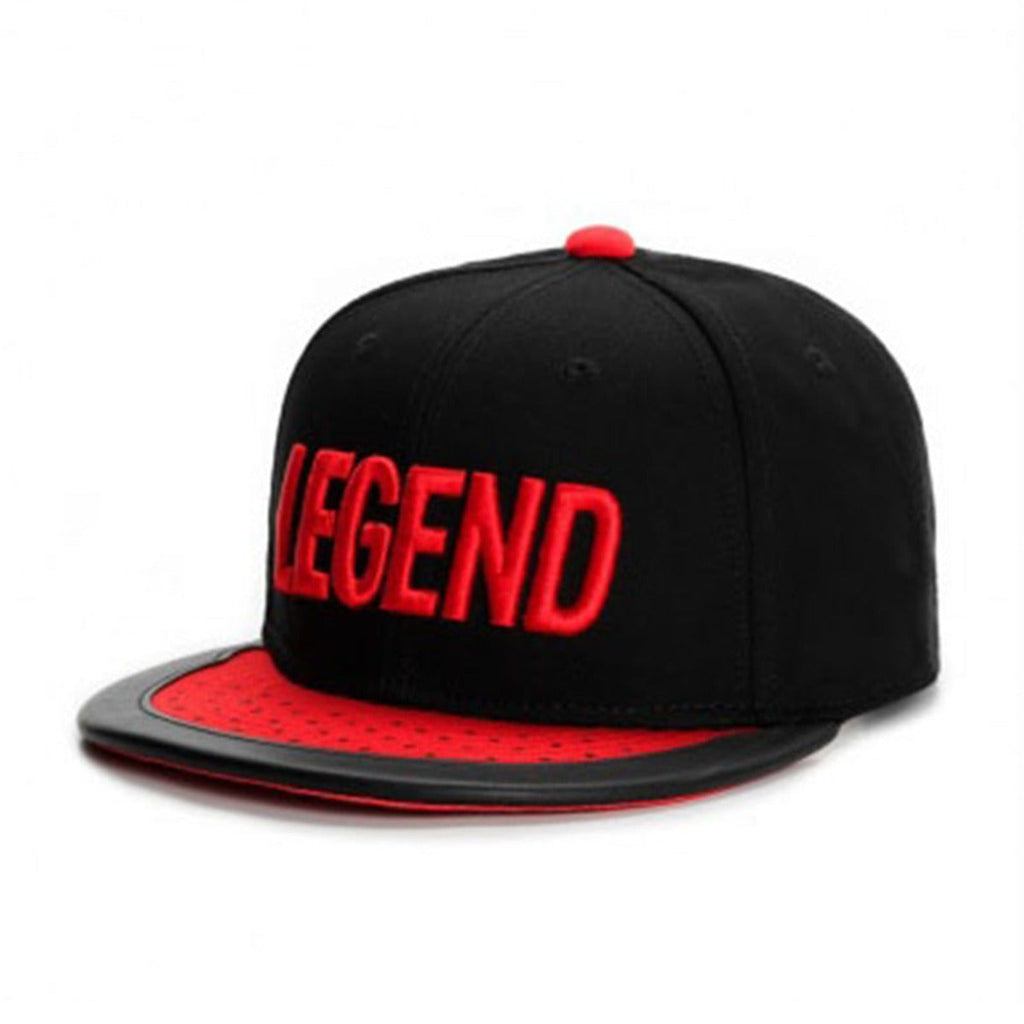 Trendy flat brimmed snapback hatslegend men's and women's neutral cap