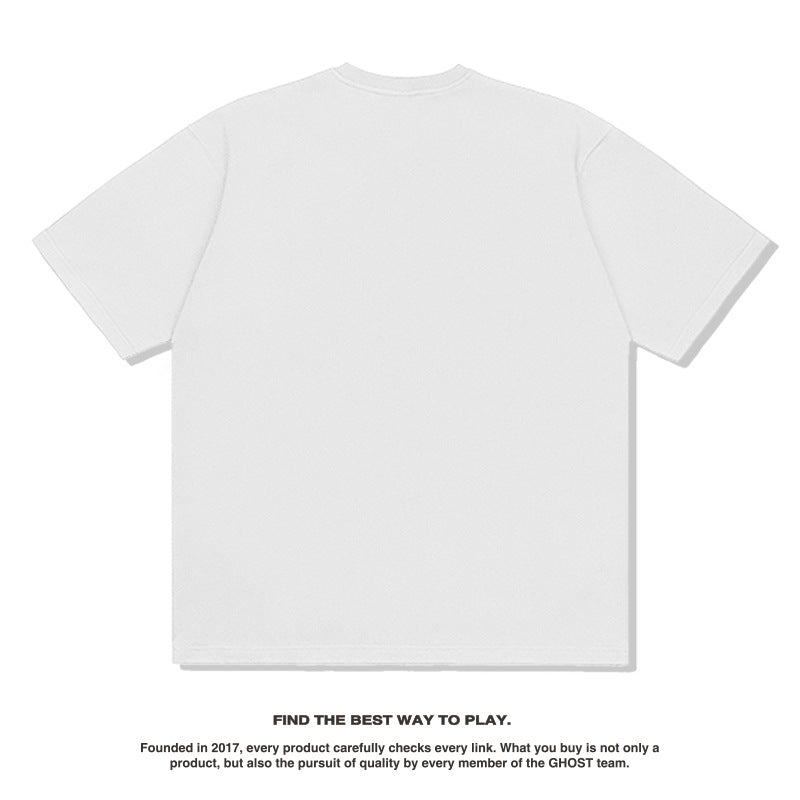 Nba T Shirt Printed Short-Sleeved T-shirt Washed Distressed Top Summer High-quality pure cotton comfortable and trendy clothing