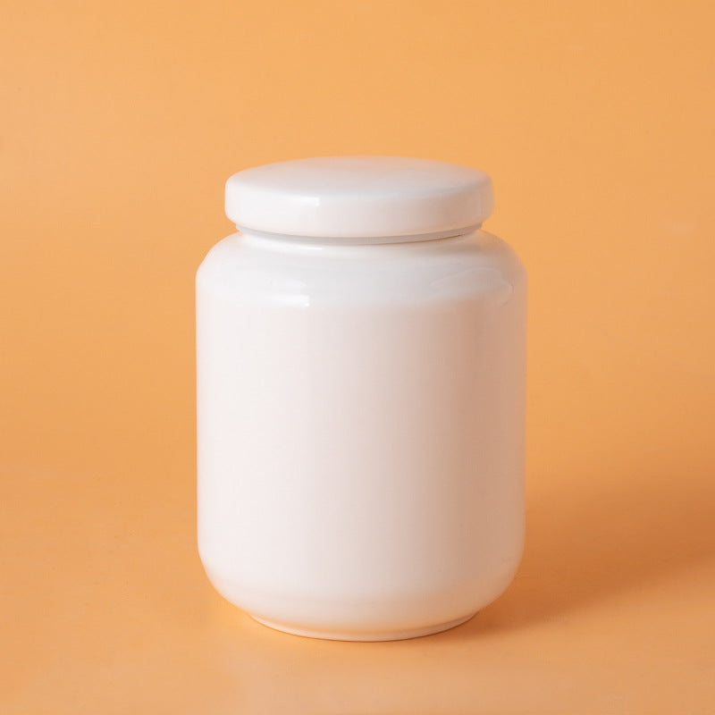 Pet Urn Dog Cat Ceramic Pet Memorial Jar Sealed with Lid Bone Jar Funeral Supplies