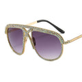 Trendy punk glasses diamond retro