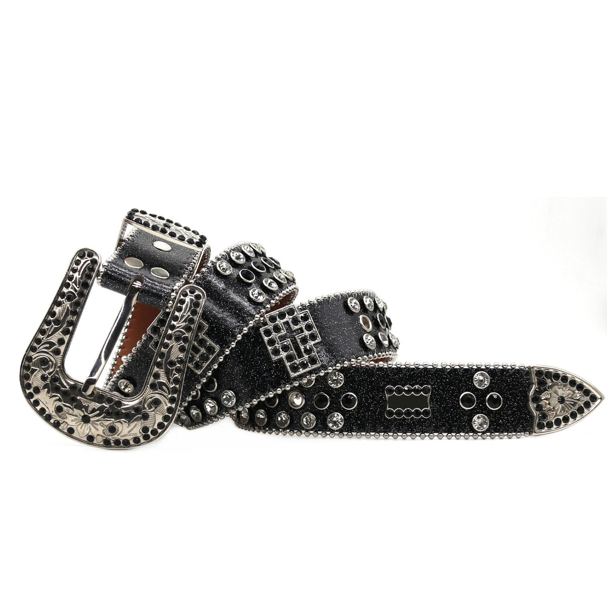 Hip-hop punk rhinestone belt punk rock wide waist belt