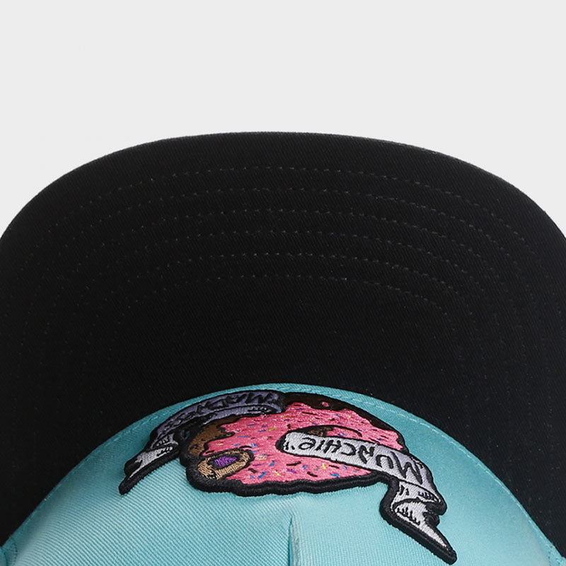 Trendy flat brimmed snapback hatscartoon pattern
