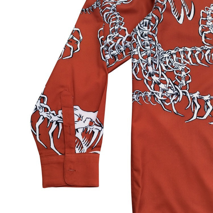 GUILTYPARTIES TIGER Long sleeved shirt 21AW keel cobra, hawaii, heaven tokyo loose long sleeved shirt