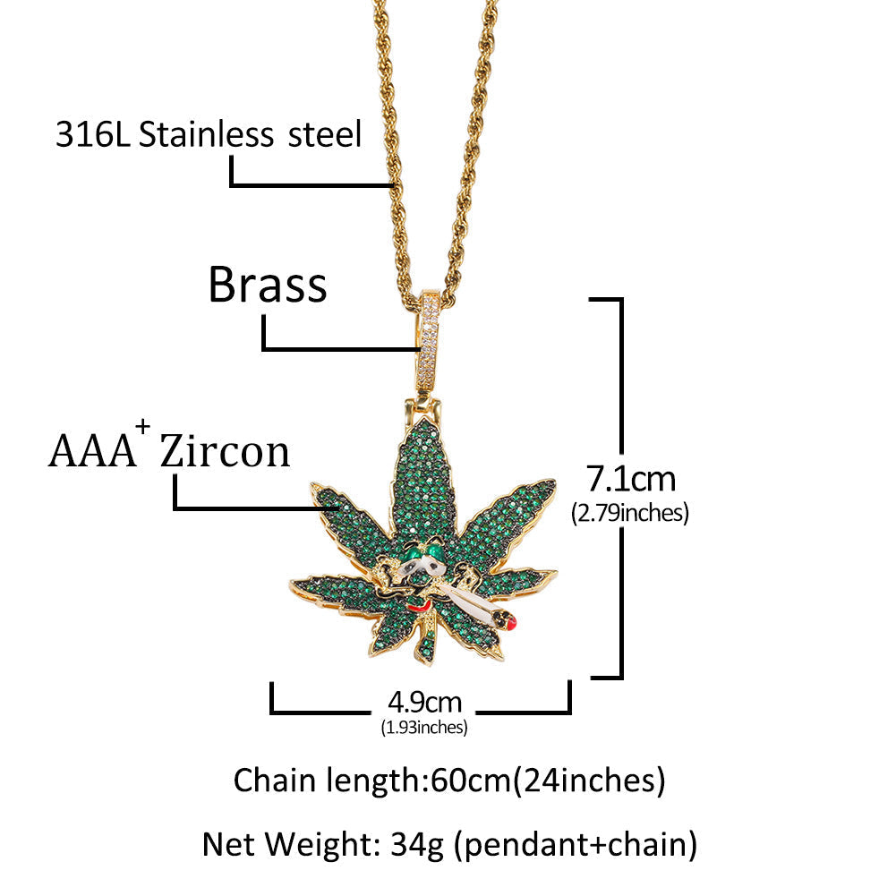 Jewelry HIPHOP Colored Zircon Skull Pendant Necklace Skull Pieces Egypt Pieces Jesus Pieces