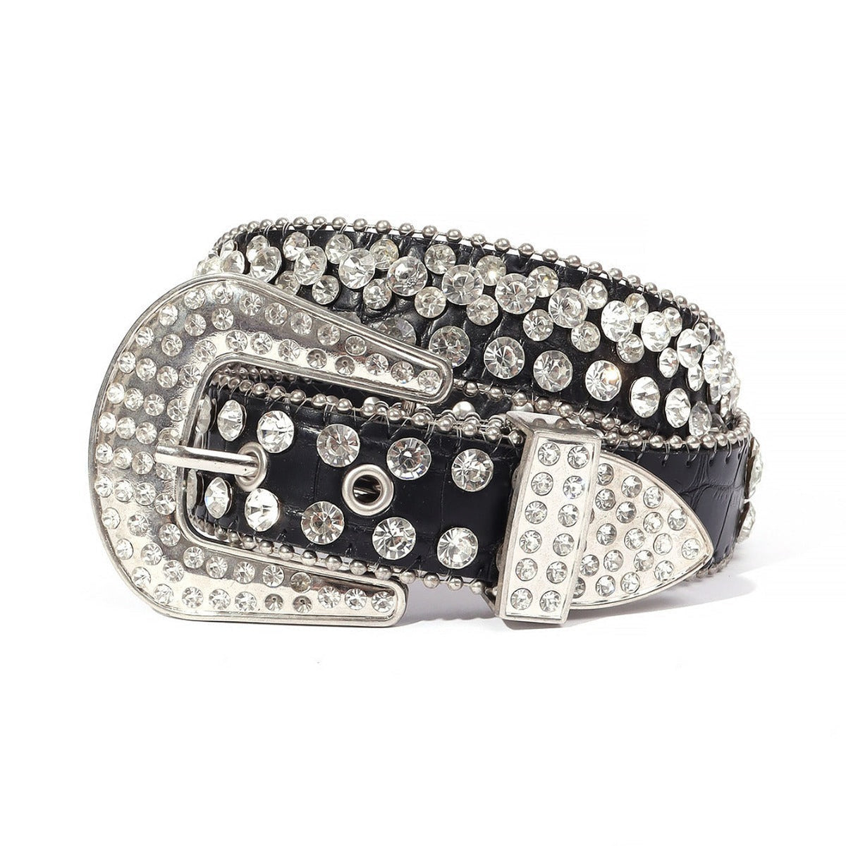Hip-hop punk rhinestone belt punk style