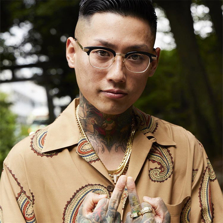 GUILTYPARTIES TIGER Shirts/Cashew flower, heaven Beijing rap Hawaiian short-sleeved shirt