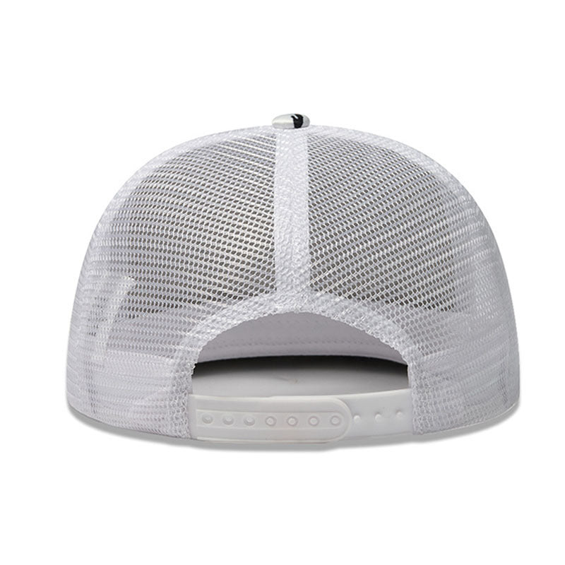 Trendy flat brimmed snapback hatsmesh breathable summer