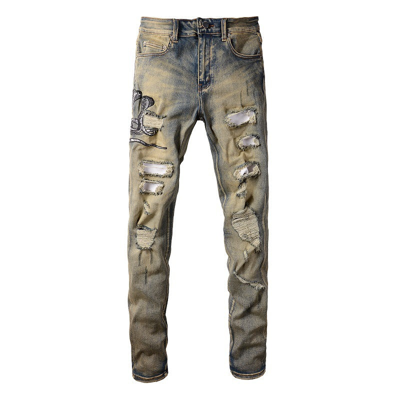 AMIRI Jeans Hole & Patch Stretch Slim Fit #611