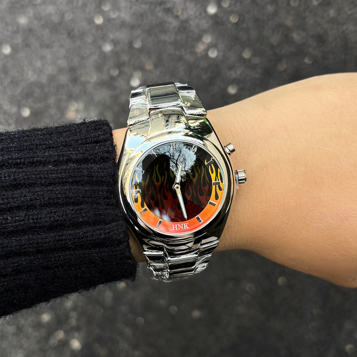 Men's watches y2k creative dynamic flame