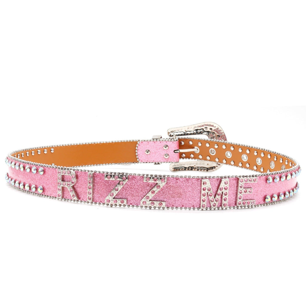 Hip-hop punk rhinestone belt letter accessories