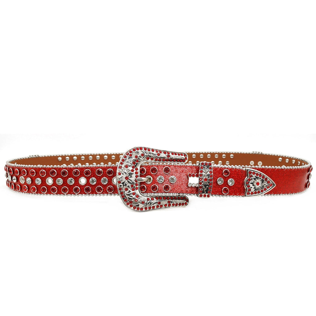 Hip-hop punk rhinestone belt flash diamond wide belt