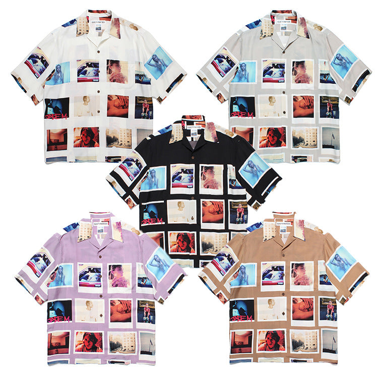 GUILTYPARTIES TIGER Shirts 23ss David Sorenti, printed Hawaiian short-sleeved shirt for men and women