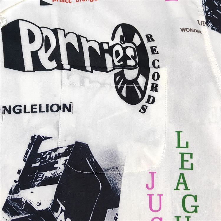 GUILTYPARTIES TIGER Shirts Reggae Element LEE PERRY Co-branded, Hawaiian Short Sleeve Shirt Men